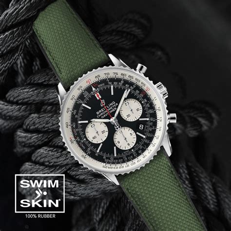 breitling navitimer rubber strap|genuine Breitling watch straps.